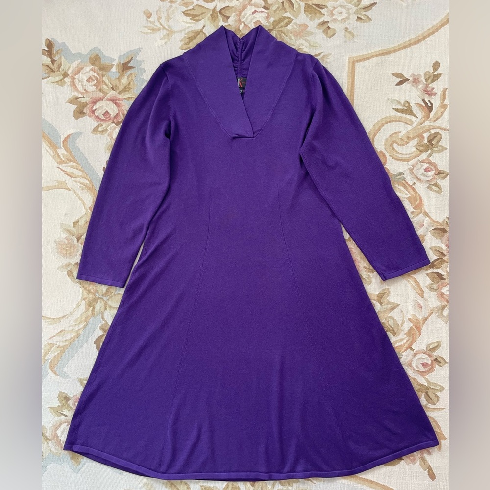 Lovely indigo, purple sweater dress by RK originals, extra large